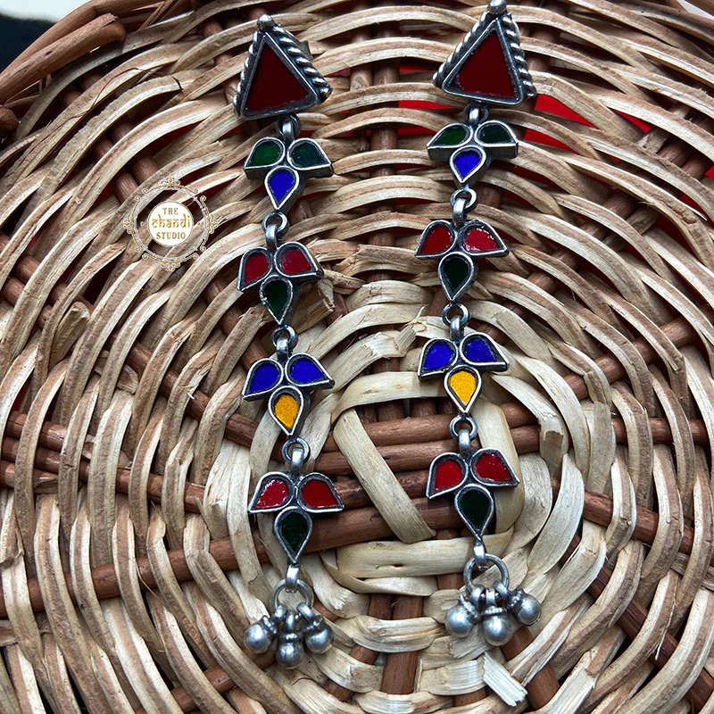 Afghan Glass Ghungroo Earring - Image 5