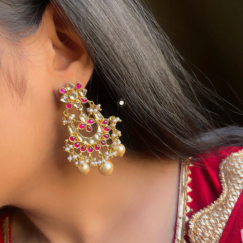 Chaandbali Full Gold Earring - Image 2