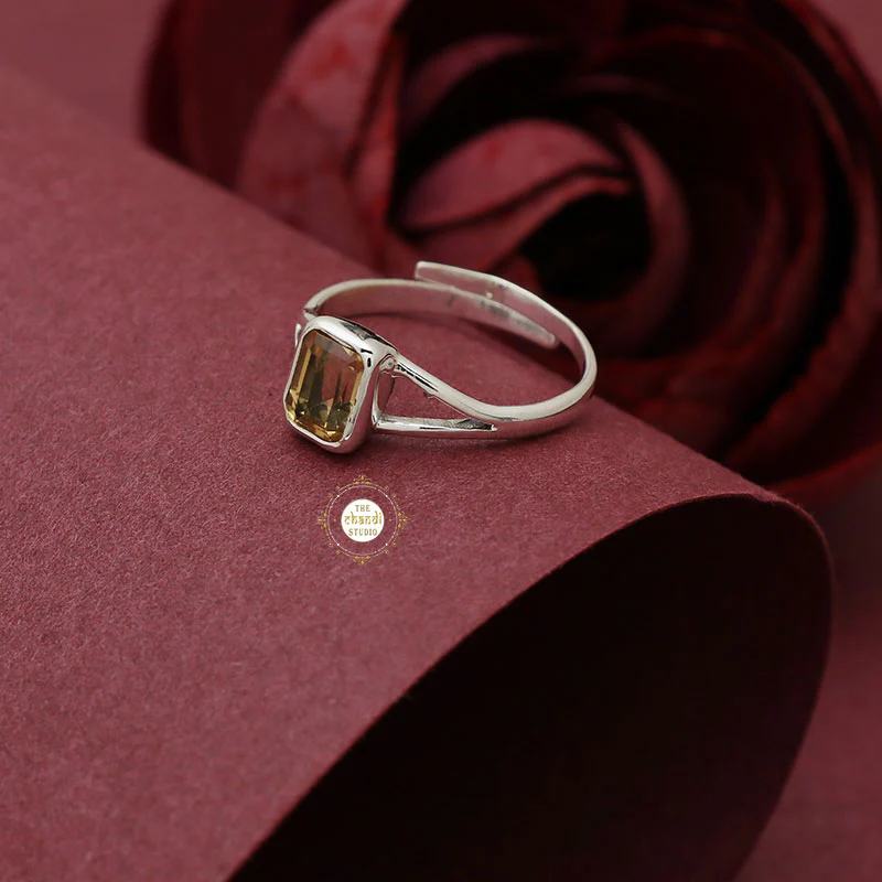 Citrine Semi Precious Stone Ring - Image 3