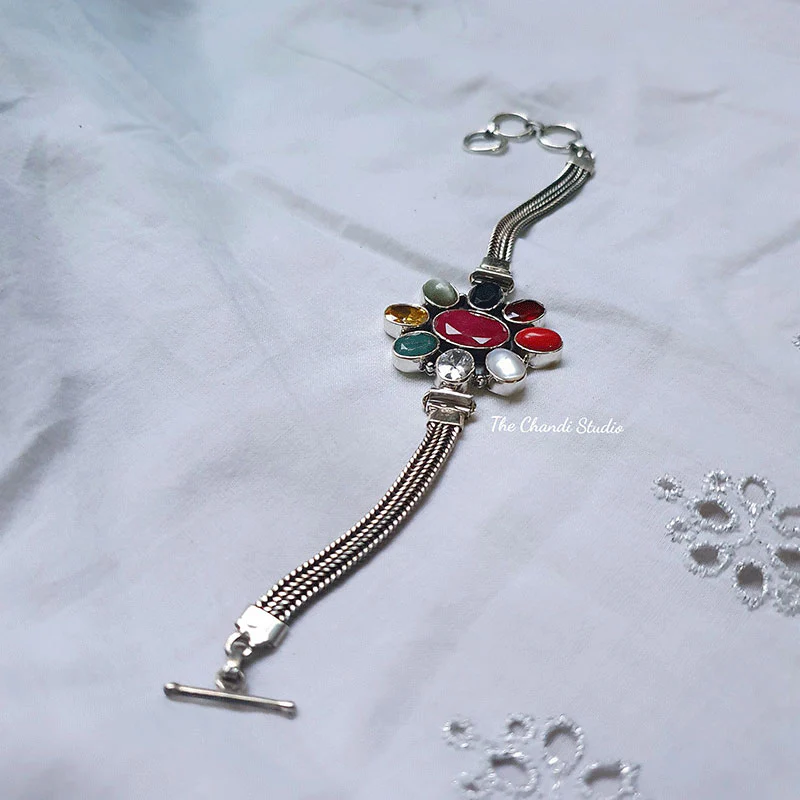 Classic Navratna Bracelet (Piece) - Image 4