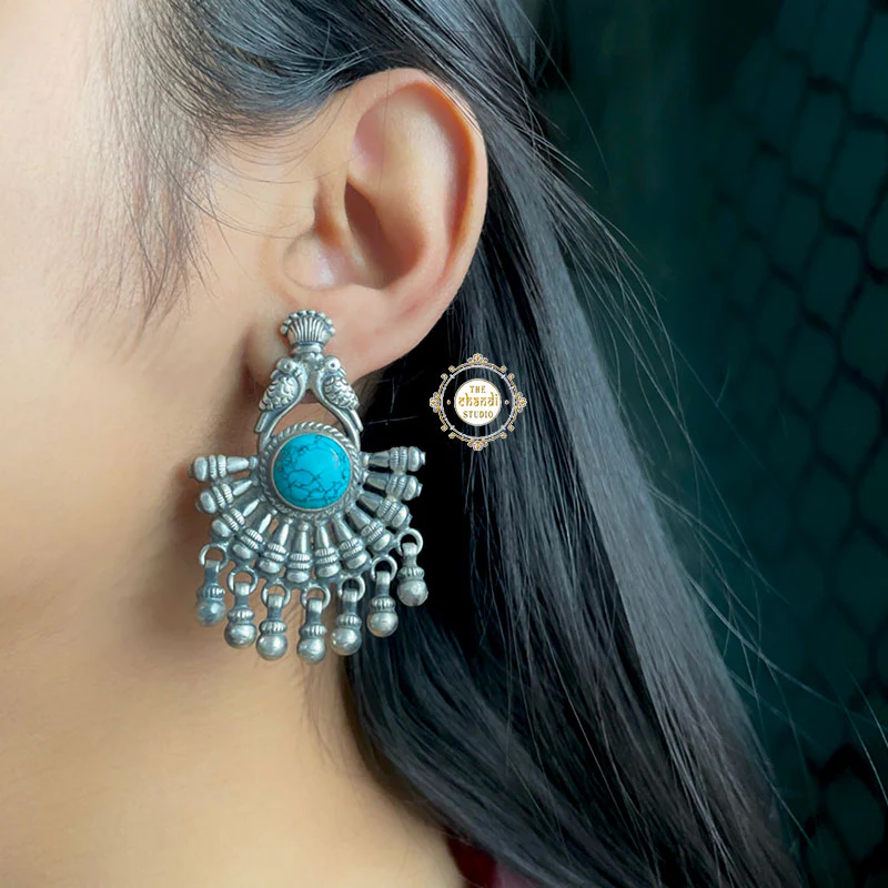 Dilkash Quirky Parrot Chakra Earring - Image 5