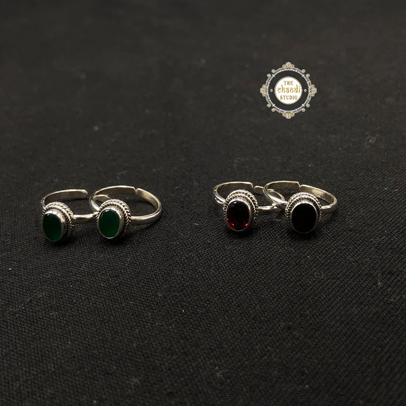 925 Silver Stone Toe Ring - Image 10