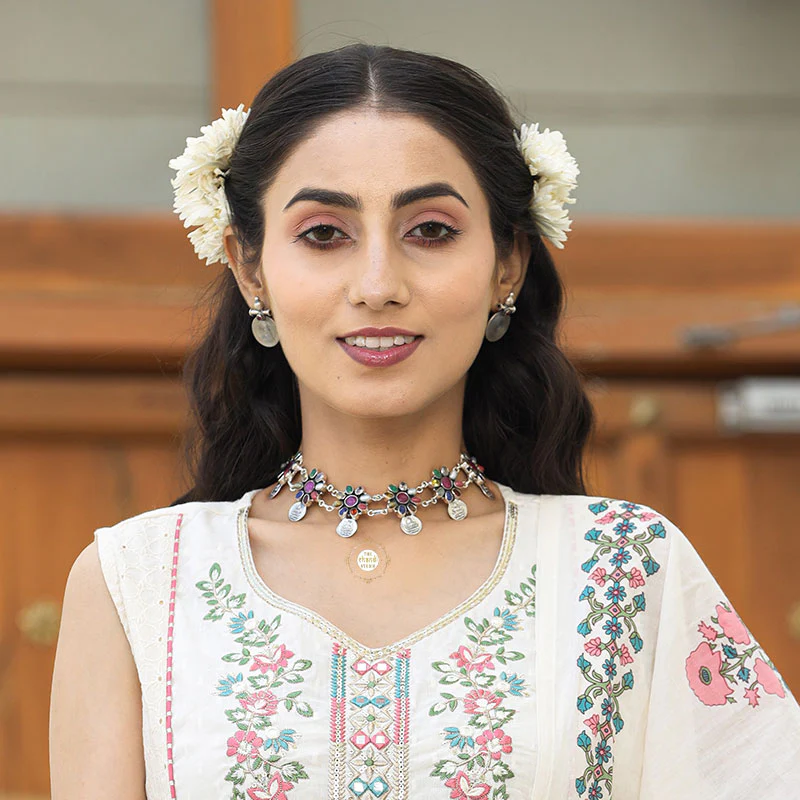 Exquisite Navratna Necklace - Image 2