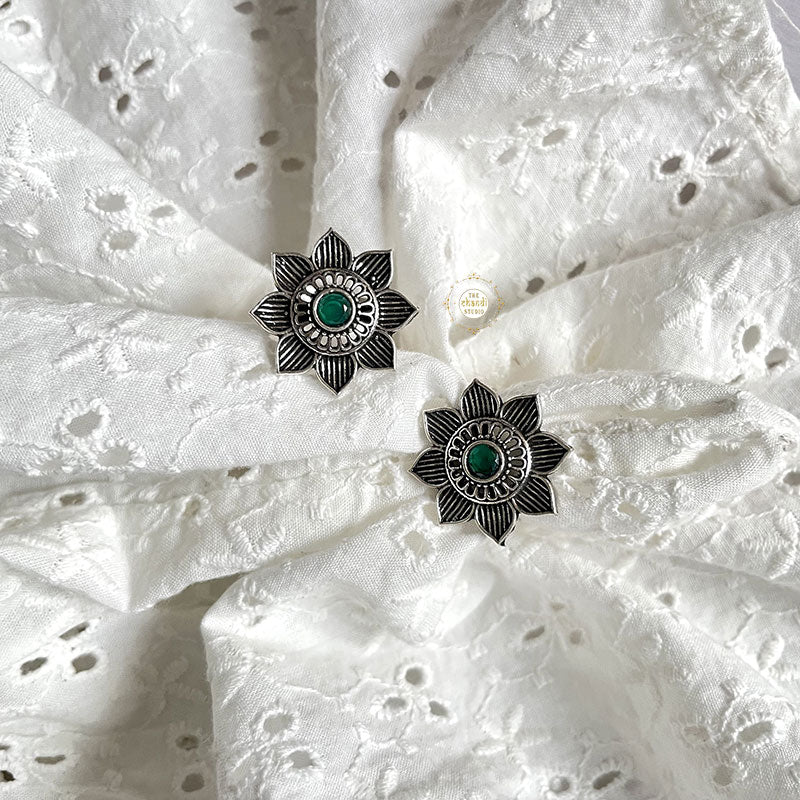 Pure Silver Floral Design Toe Ring - Image 9