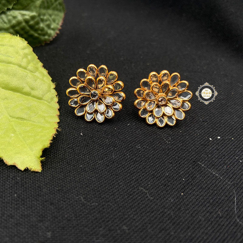 Sterling Silver Minimal Earring-Full Gold and Rose Gold