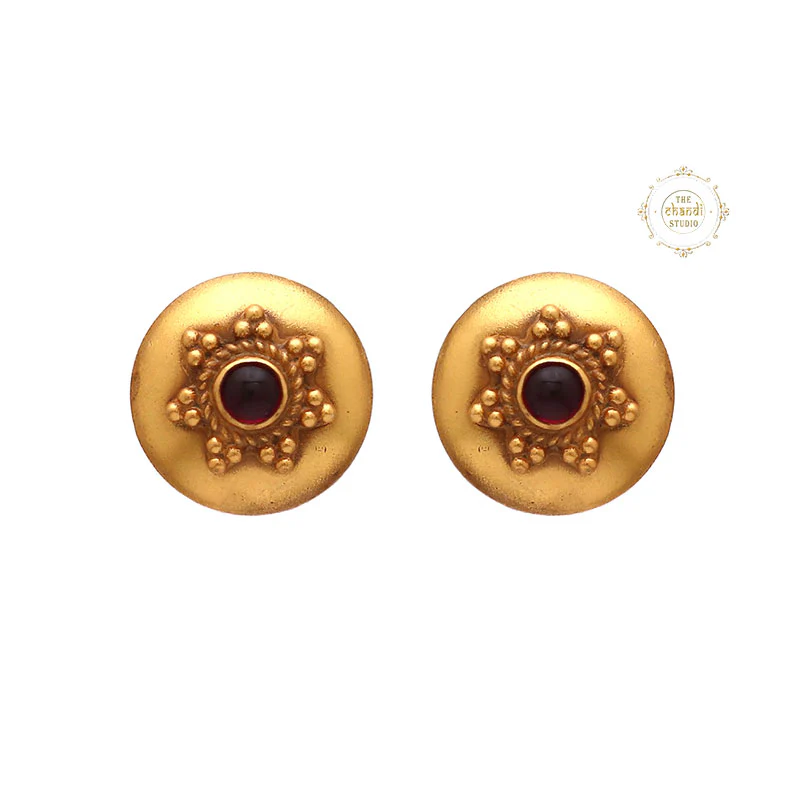 Full Gold You Are My Star Rawa Ruby Earring - Image 3