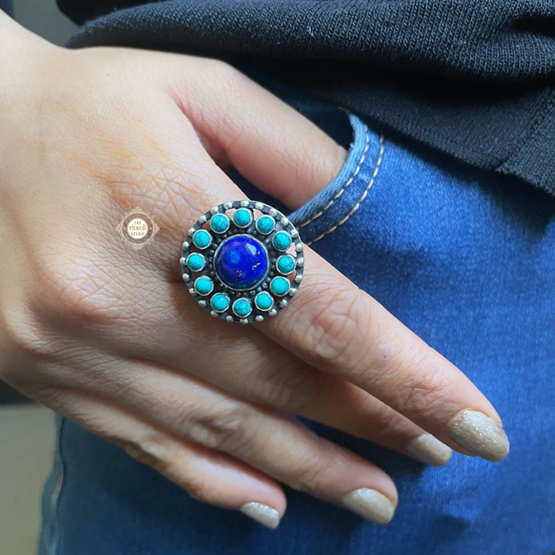 Gulbahar Disc Stone Ring - Image 4