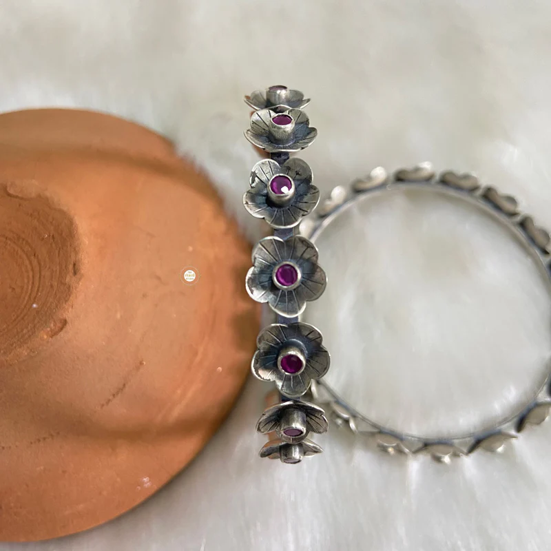 Sterling Silver Jasmine Pearl Bangle (Piece) - Image 21