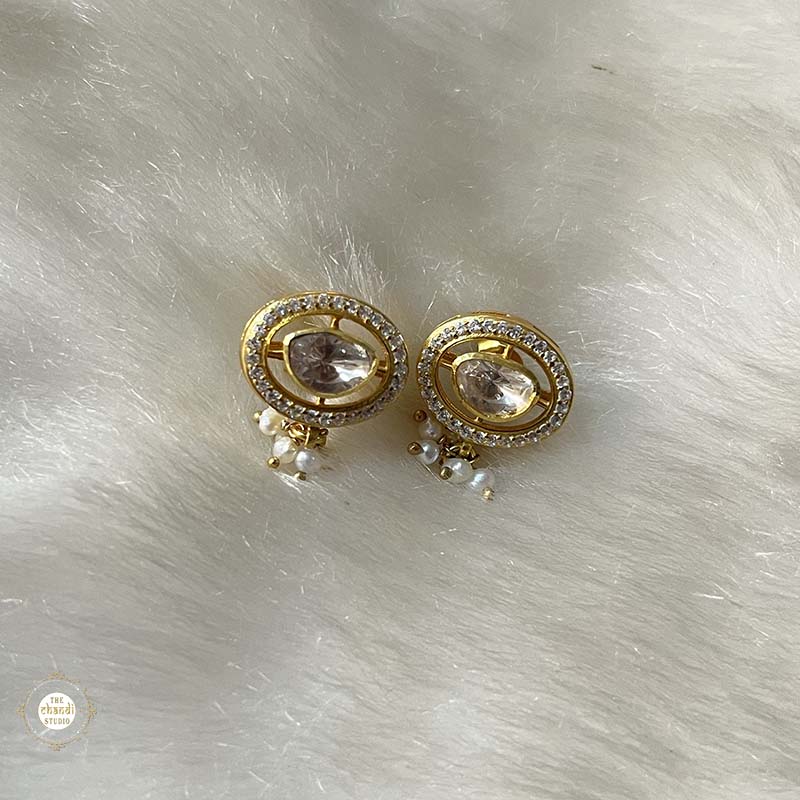 Kundan polki Necklace with Earring - Image 6