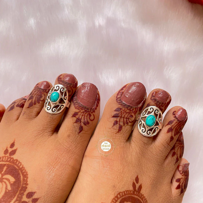 Sterling Silver Mandala Toe Ring - Image 4