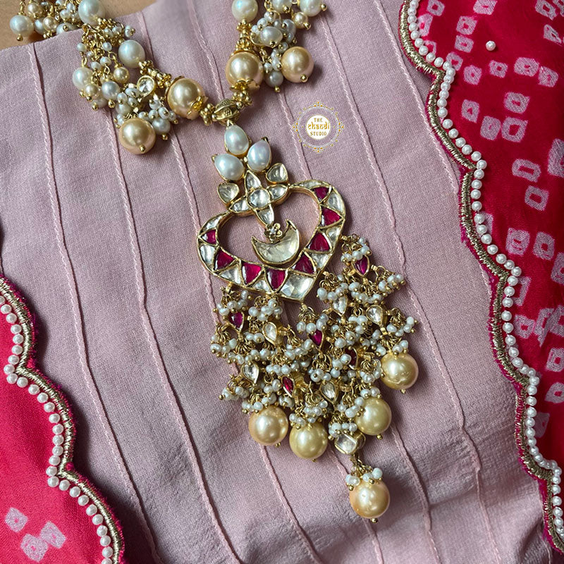 Muhurat Gold Polish I Heart You Necklace - Image 3