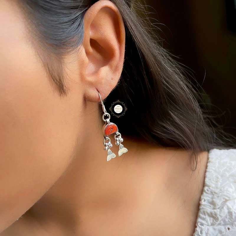 Natural Stone Dome Earring - Image 12