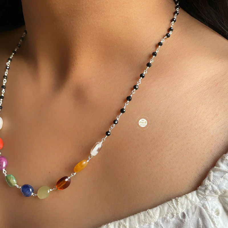Natural Stone Navratna Mangalsutra - Image 7