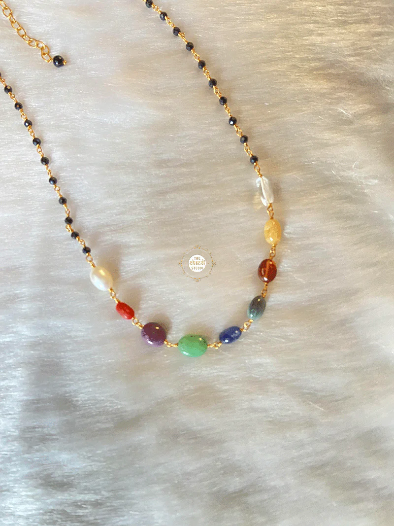 Natural Stone Navratna Mangalsutra - Image 8