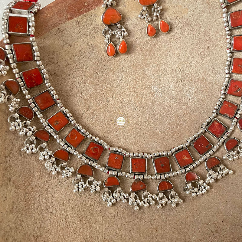 Natural Stone Twilight Ghungroo Necklace Set - Image 5