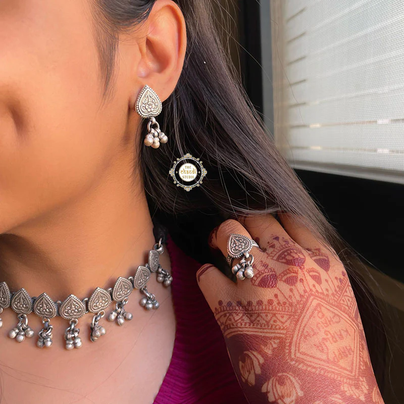 Noor Ghungroo Heart Choker - Image 6