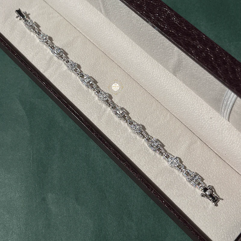 Sparkling Silver Bloom Spark Bracelet - Image 6