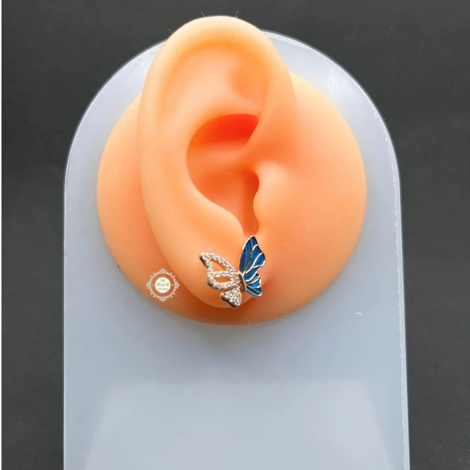 Sterling Silver Sparkling Butterfly Earring - Image 6
