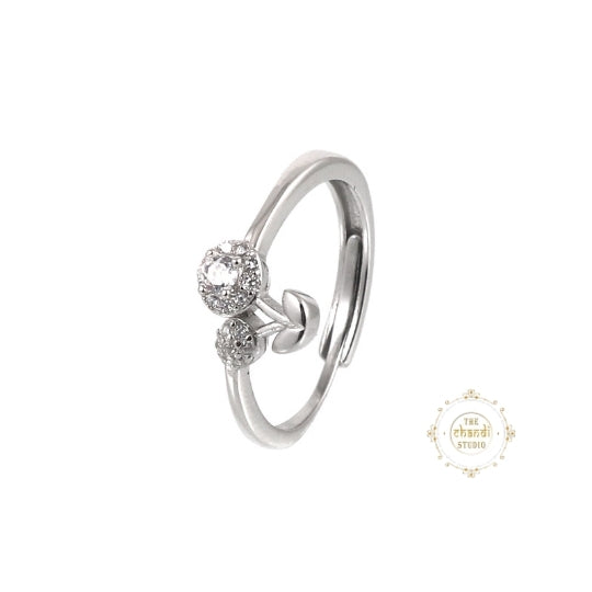 Sparkling Silver Classic Ring - Image 5