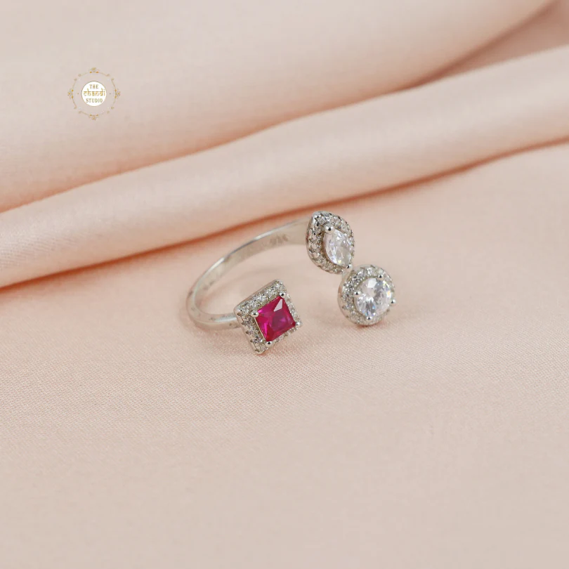 Sparkling Silver Exotic StoneĀ Ring - Image 5