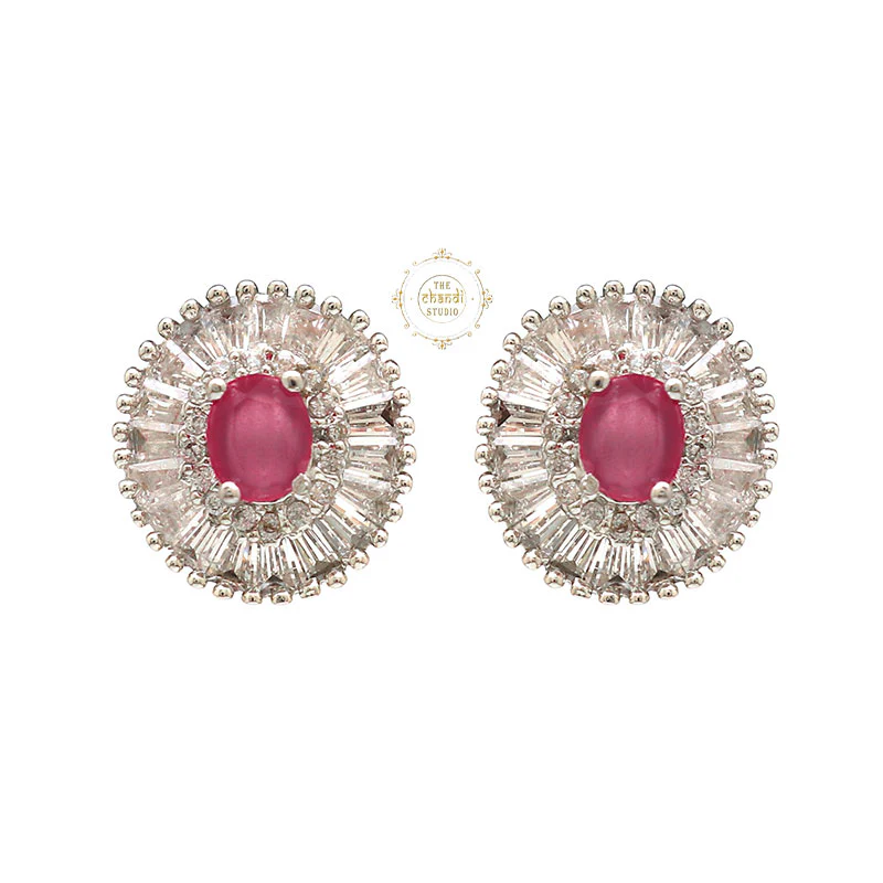 Sparkling Silver Glamour Classic Earring - Image 3