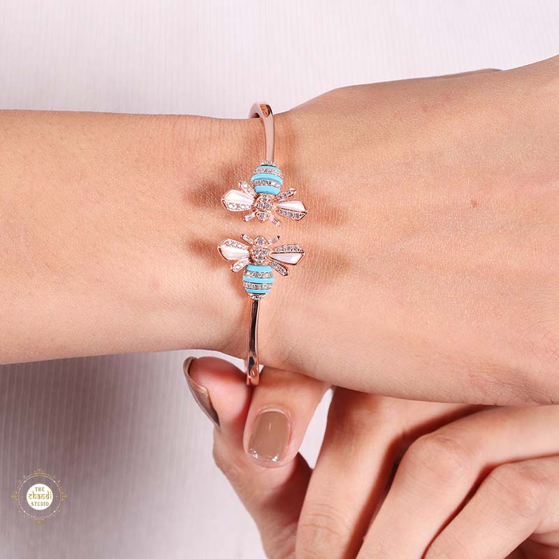 Sterling Silver Sparkling Honey Glow Bracelet - Image 4