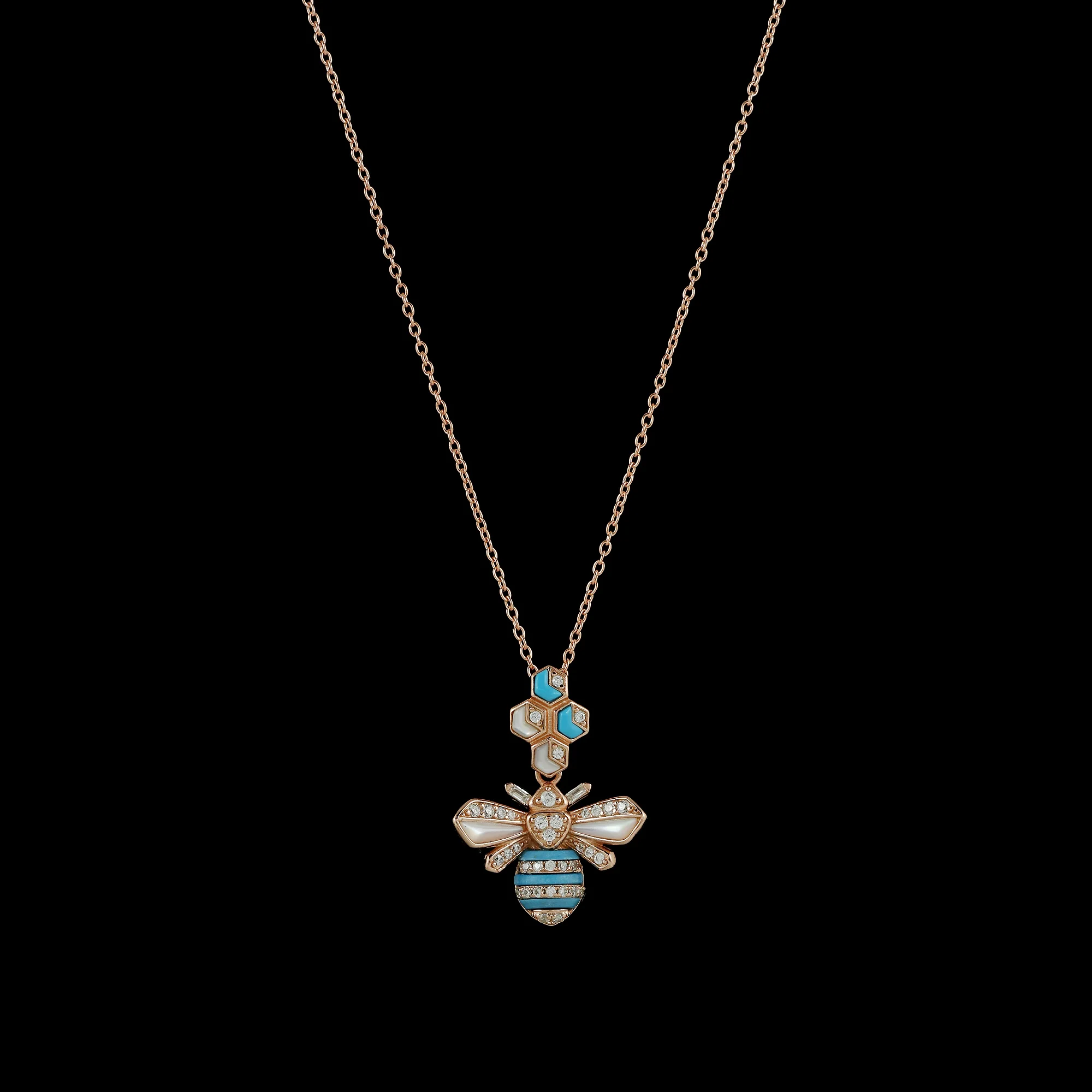 Sterling Silver Sparkling Silver Honeydrop Necklace - Image 3