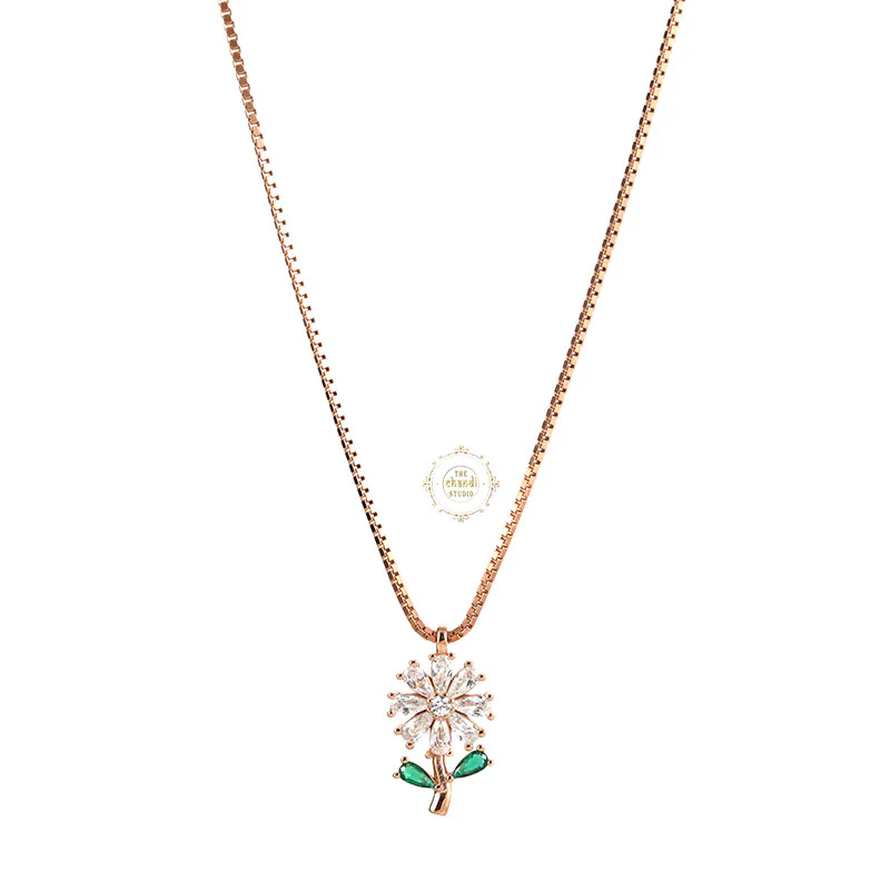 Sparkling Silver Whimsy Bloom Necklace - Image 4