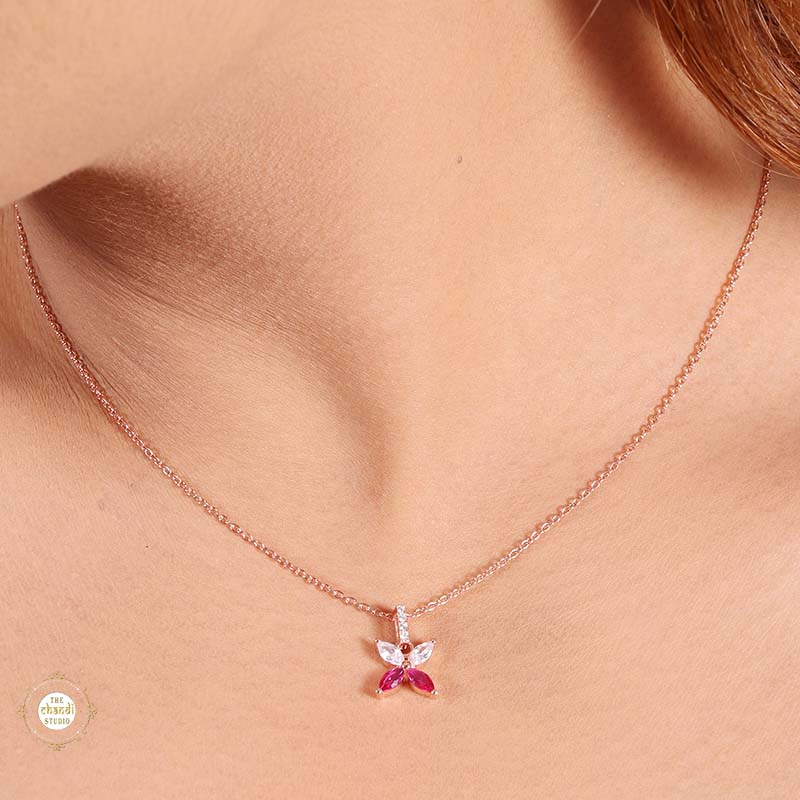 Sterling Silver Sparkling Silver Petal Glow Pendant Set (Without Chain) - Image 10