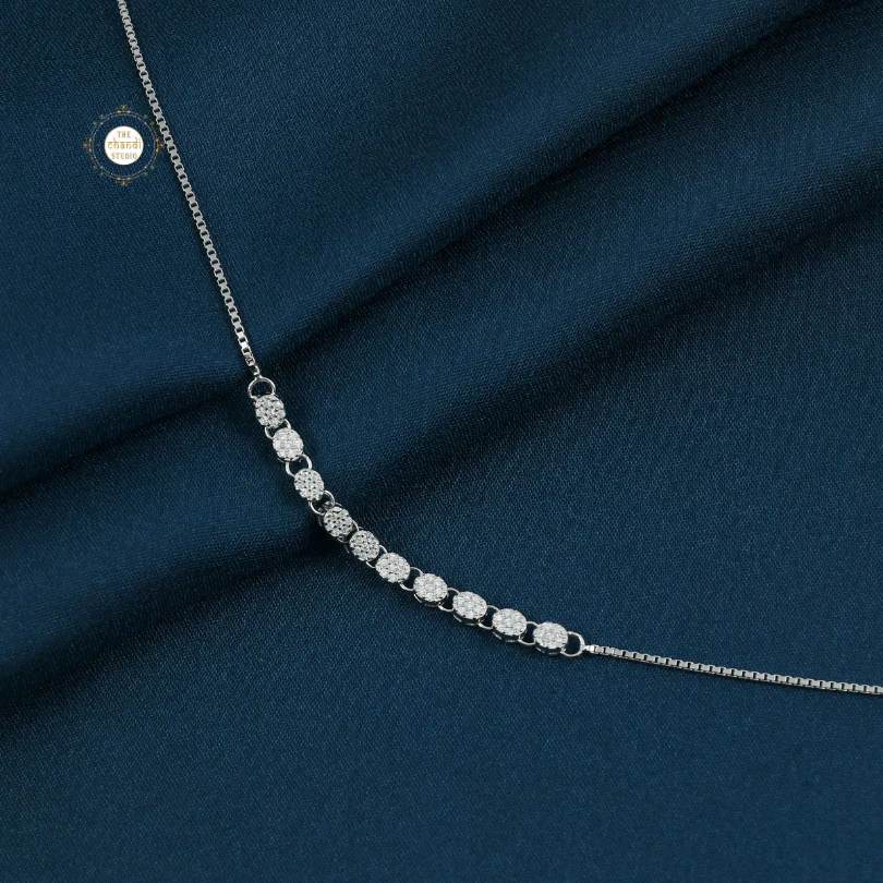 Sparkling Silver Shimmering GraceĀ Anklet (Piece)