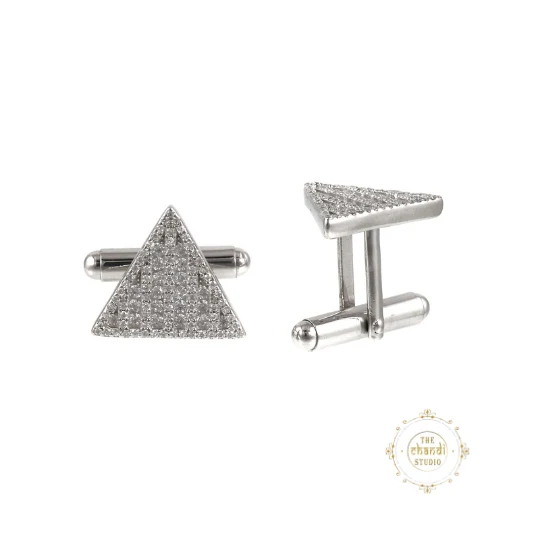 Sparkling Silver Shine Locks Cufflinks - Image 4