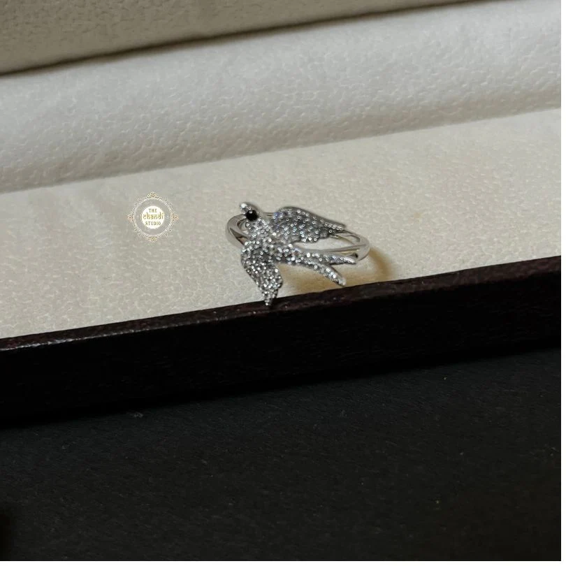 Sparkling Silver Sparrow Ring - Image 6