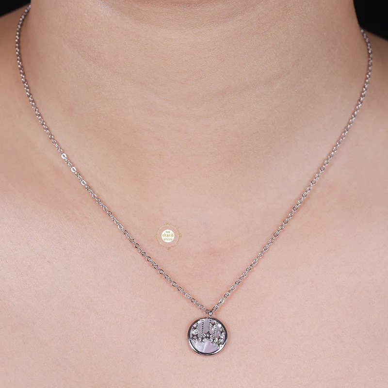 Sparkling Silver Stardust Necklace - Image 4