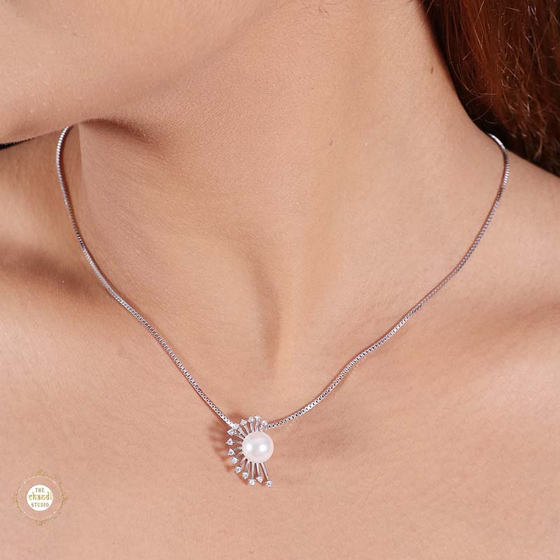 Sterling Silver Sparkling Twilight Necklace Set - Image 4