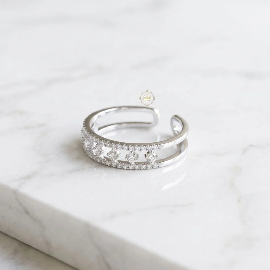 Sparkling Silver Twinkle Ring - Image 4