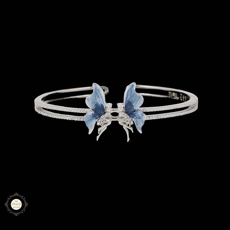 Sterling Silver Sparkling Wings of Grace Bracelet - Image 7