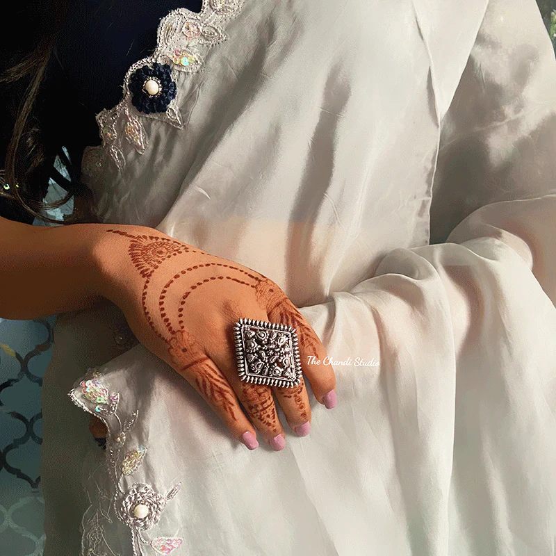 Statement Embossed Ring - Image 3
