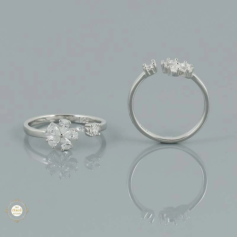 Sterling Silver Sterling Floral Elegance Toe Ring - Image 18