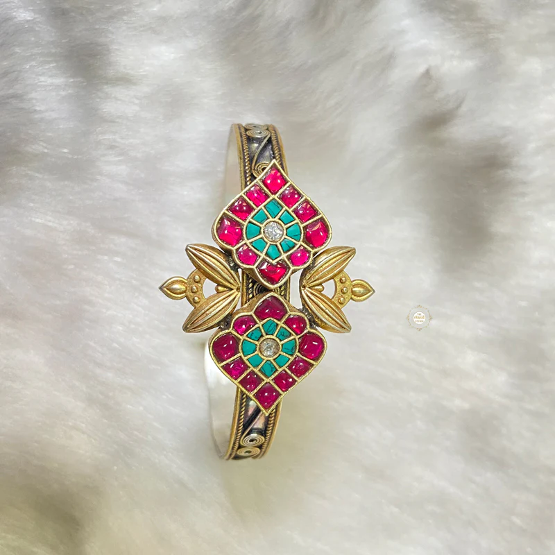 Sterling Silver Enamel Kada (Piece) - Image 2