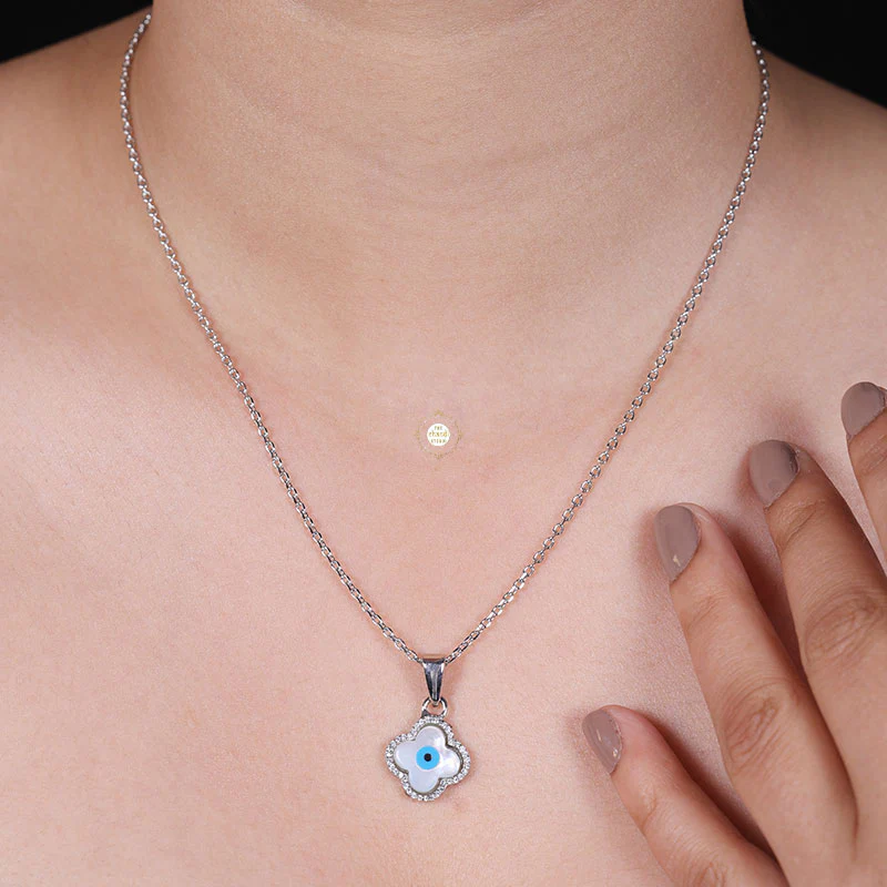 Sterling Silver Evil Eye Necklace - Image 4