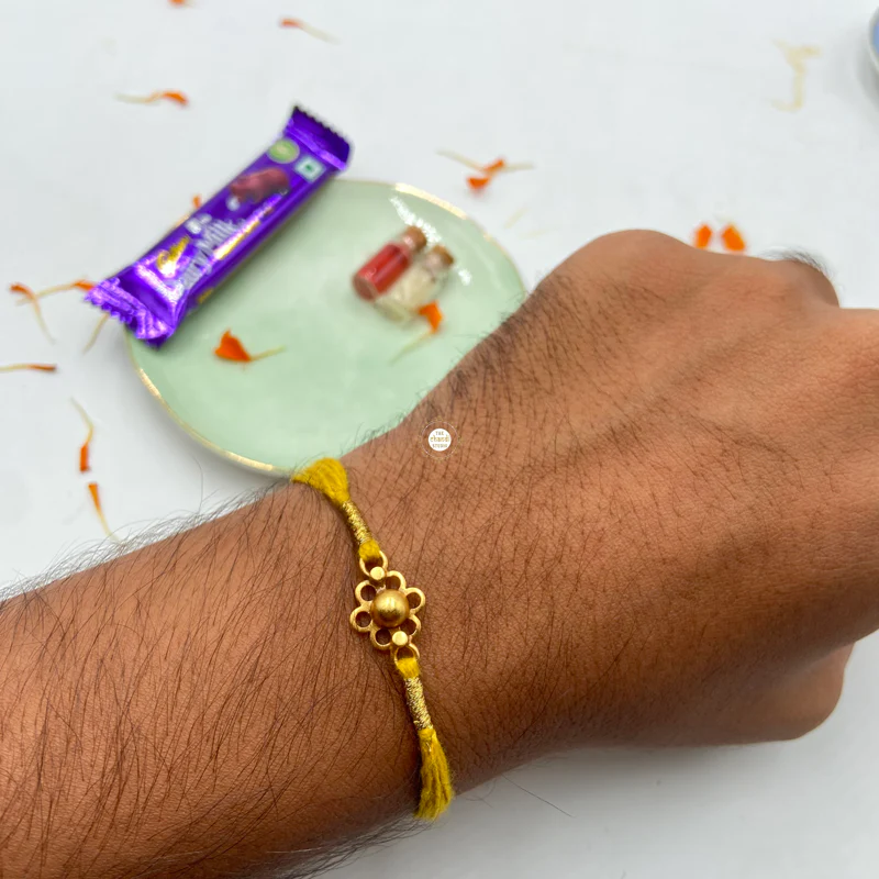 Sterling Silver Flower Rakhi - Image 4