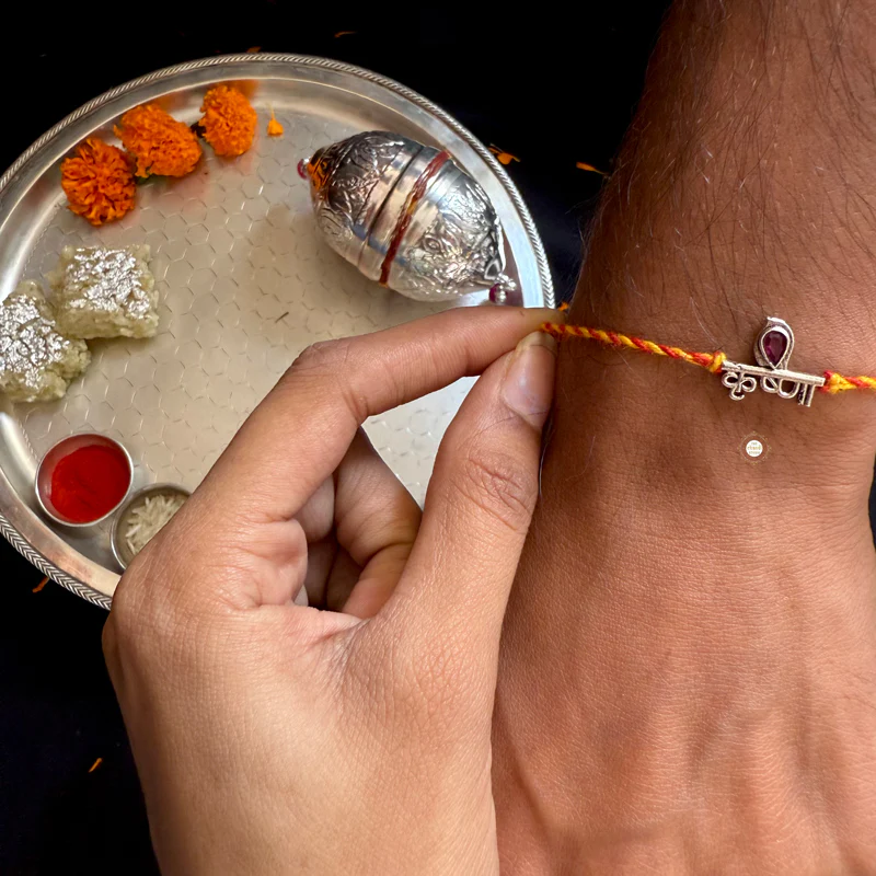Sterling Silver Krishna Rakhi - Image 2