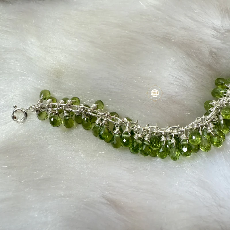 Sterling Silver Natural Peridot Bracelet - Image 5