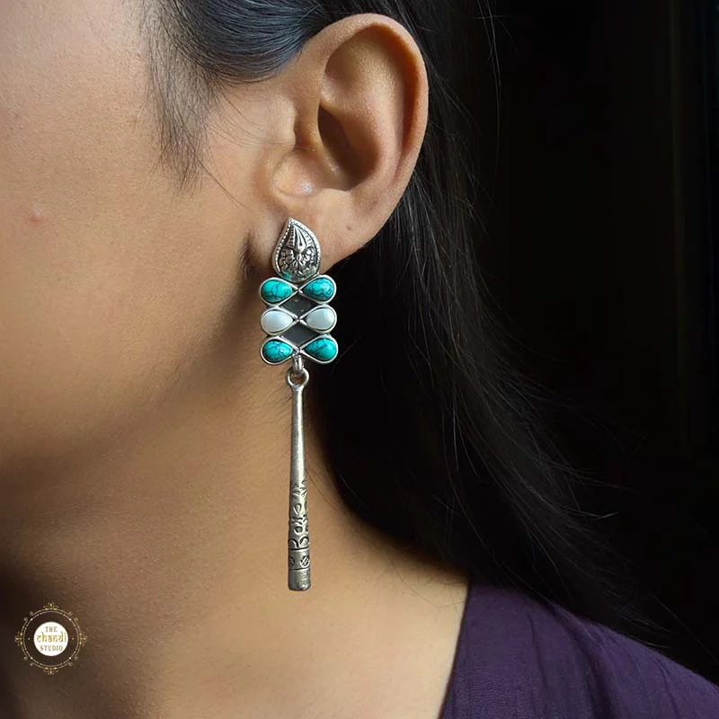 Sterling Silver Moonlit Dangle Earrings - Image 2
