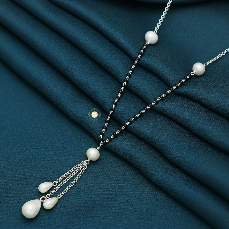 Sterling Silver Pearl Drop Manglsutra - Image 5