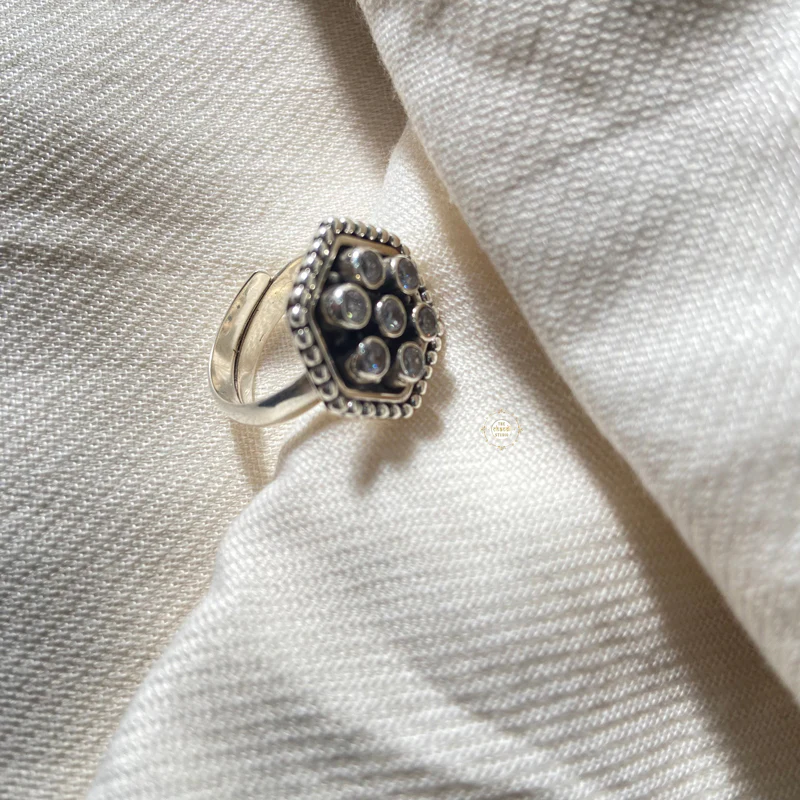 Sterling Silver Seven Star Spark Ring - Image 2