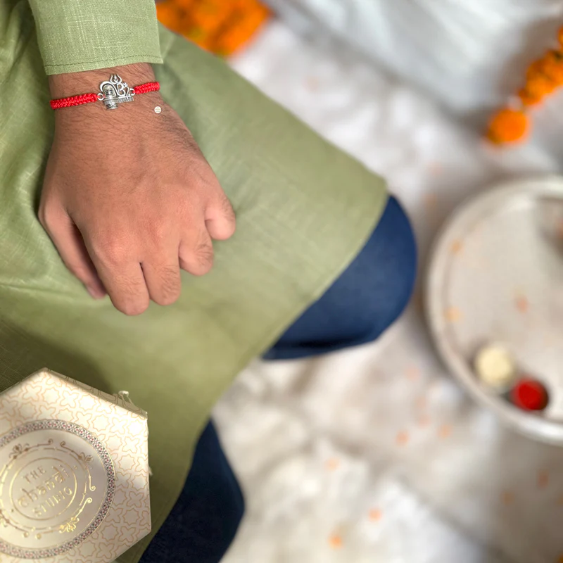 Sterling Silver Om Rakhi - Image 2