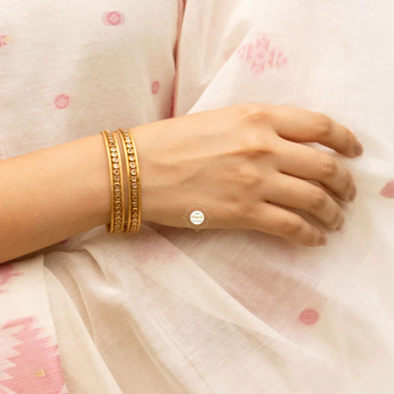 Sterling Silver Classic Glass Bangle - Image 2