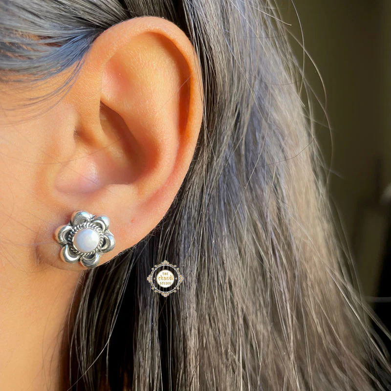 Sterling Silver Stone Earring - Image 5