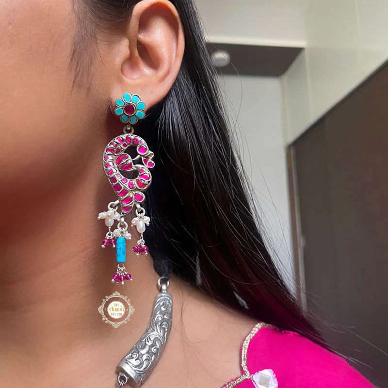 Summertime Turquoise- Ruby Chitai Necklace Set - Image 5